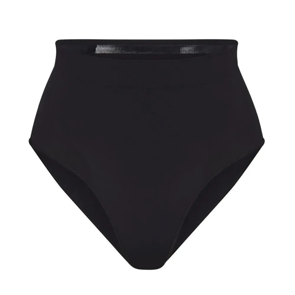 SKIMS Seamless Sculpt Mid Waist Shaping Brief In Onyx Black